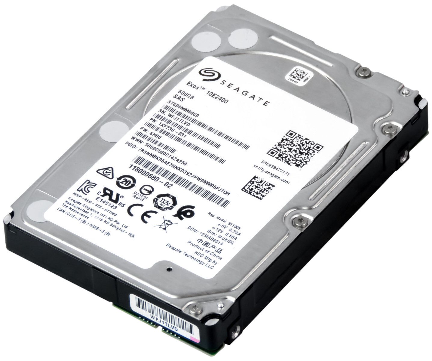 【3年保証】Hard Drive EMC 118000680-02 ST600MM0069 600GB 10K SAS-3 2.5