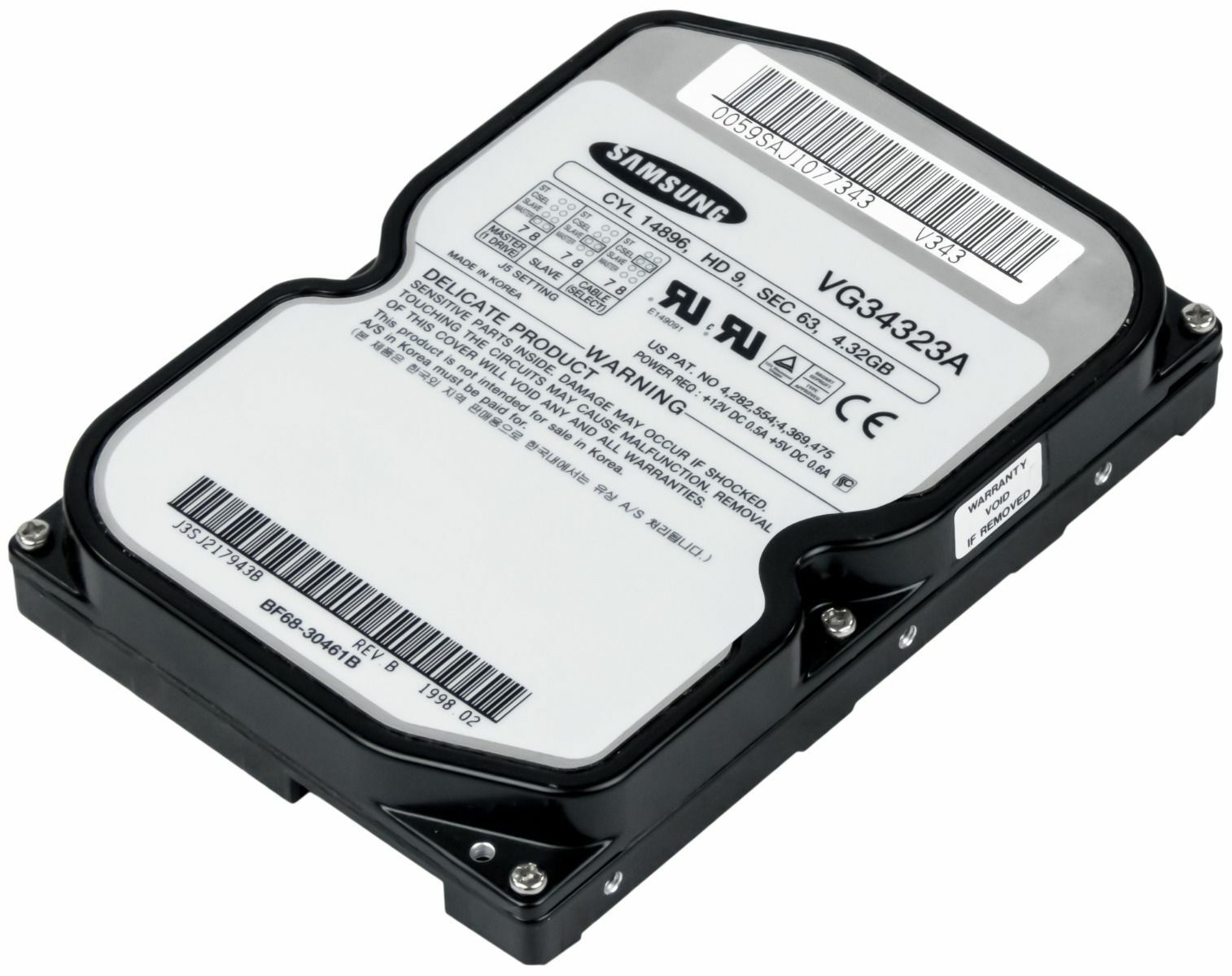 3年保証 Hard Drive Samsung Spinpoint 4 3 GB 5400 RPM 512 KB ATA IDE 5