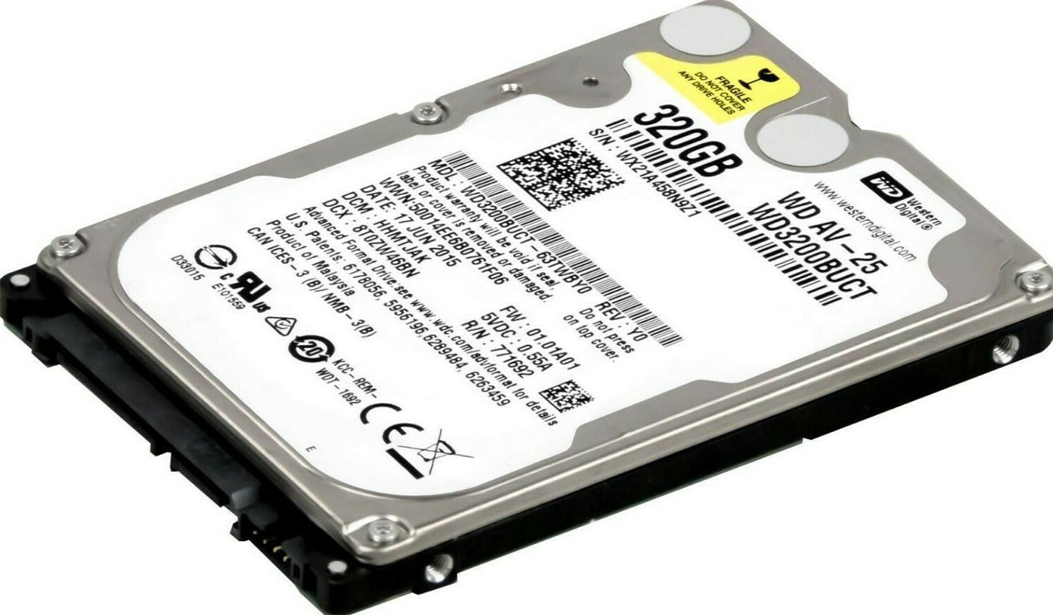 3年保証 WD Scorpio AV-25 320 GB 5400 RPM 16 MB SATA 2.5 Laptop Noteb