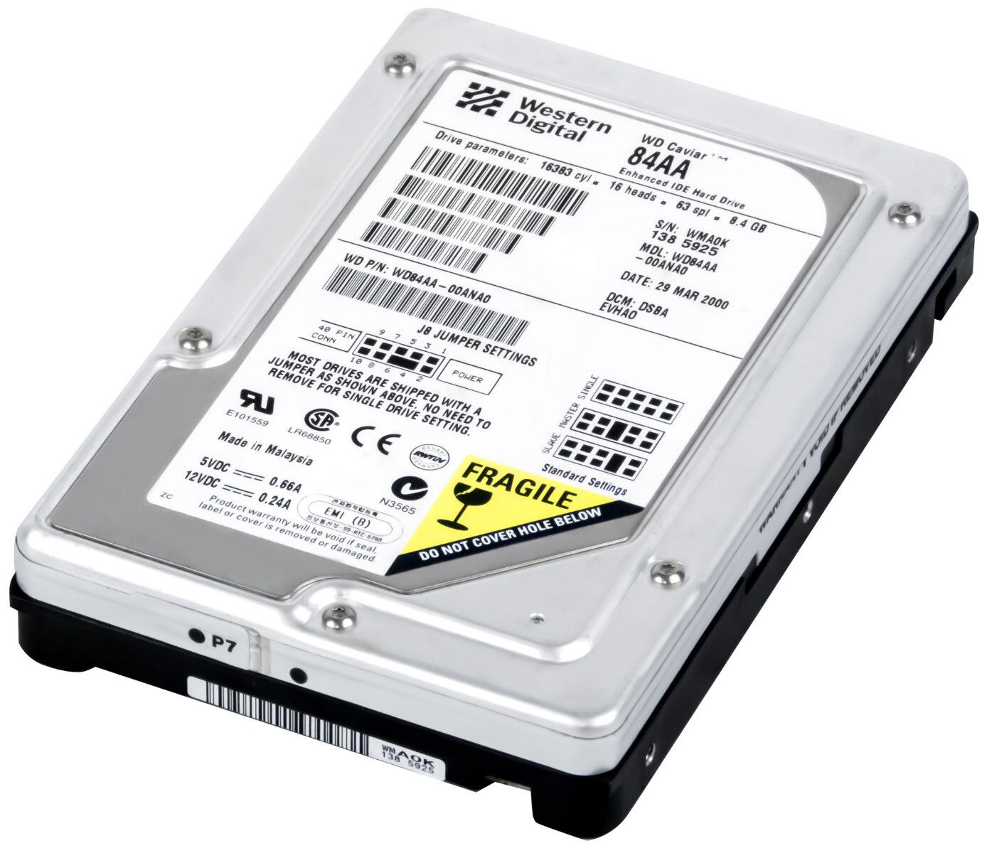 3年保証 Wd Car 84 aa 8.4 gb 5.4 k 2 mb Ata 3.5 aa-00 ana 0