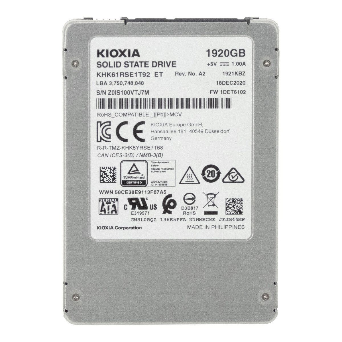3年保証 KIOXIA 1 92 TB SATA 3 SSD 2 5