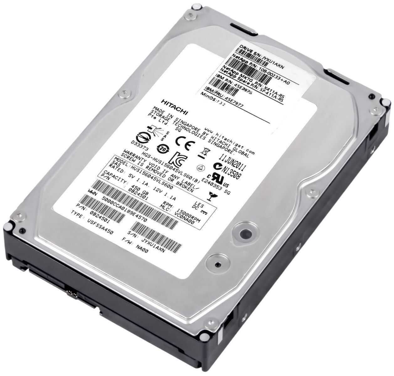 3年保証 Hard Drive IBM 45 E 7977 7975 450 GB 15 K 64 MB SAS-2 3.5