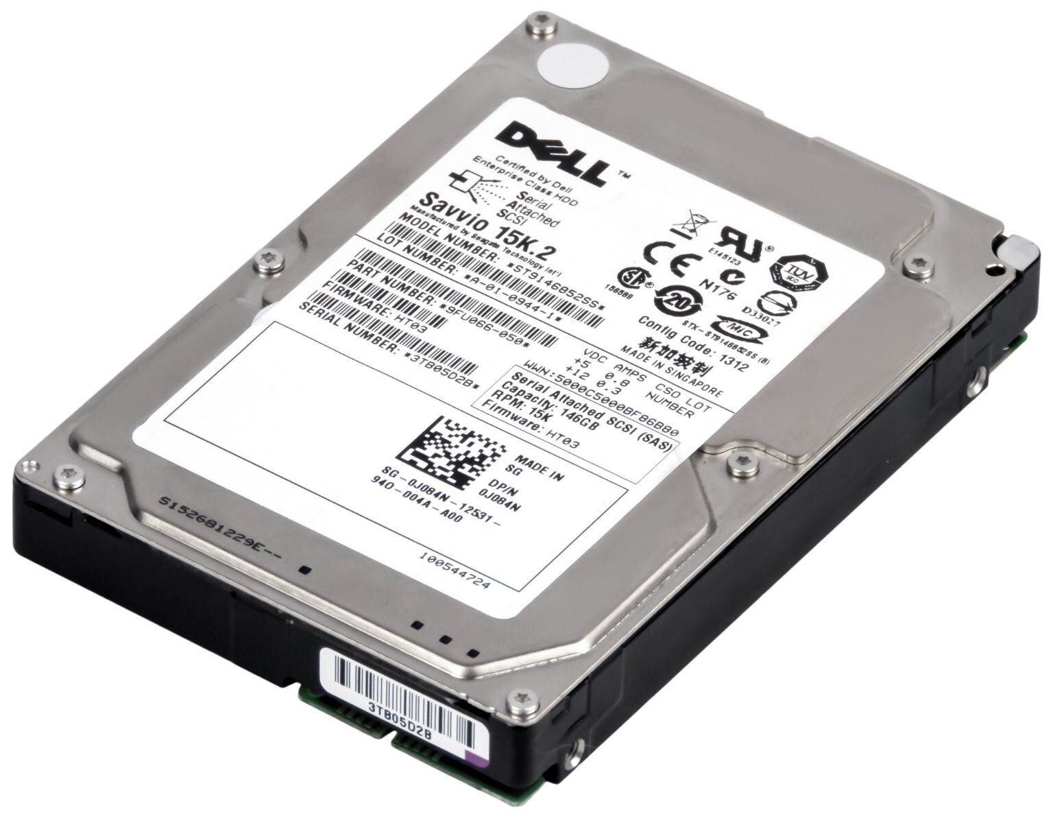 3年保証 Hard Drive Dell 0 J 084 N 146 GB 15 K 16 MB SAS-2 2.5