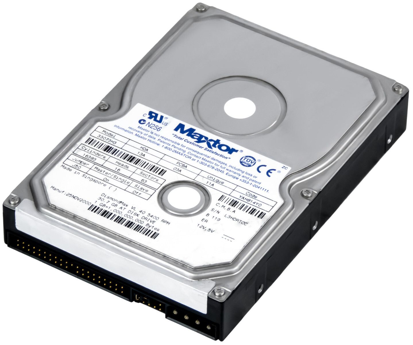 3年保証 Hard Drive MAXTOR DiamondMax VL 40 33073 H 3 30 7 GB 5 4 K 2 MB ATA