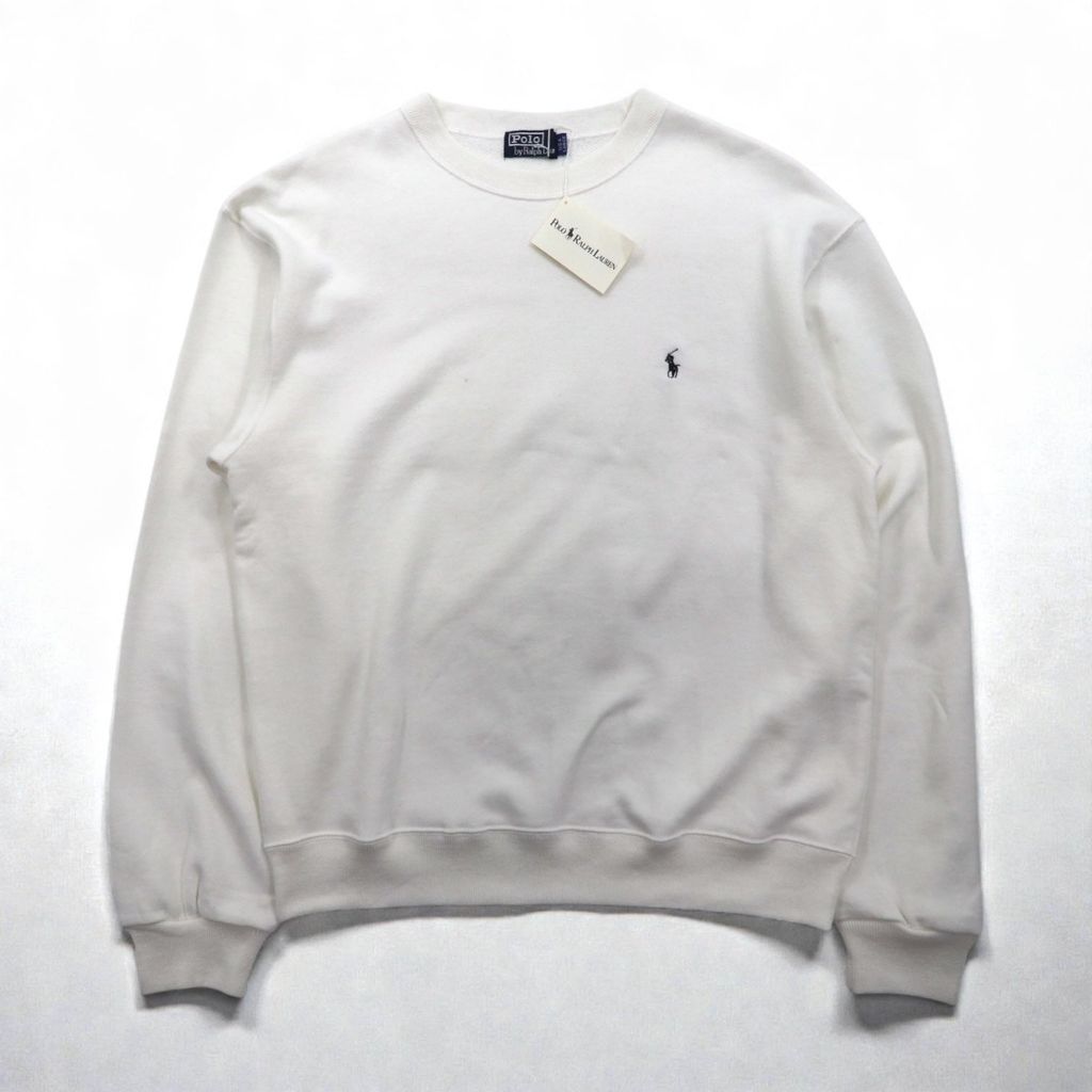 Polo Ralph Lauren 90年代 USA製 スウェット トレーナー L ホワイト