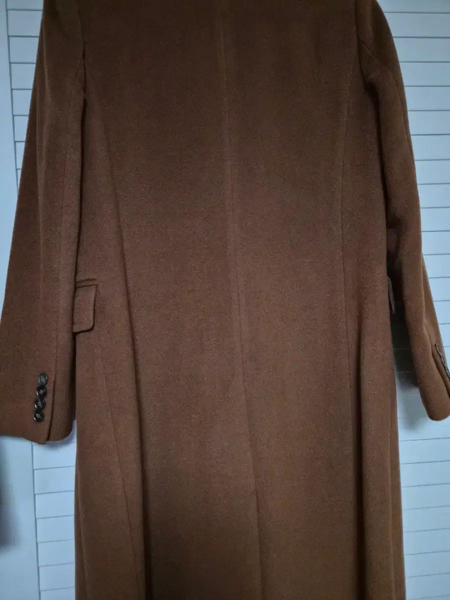 LAUREL ダブルボタン ウールロングコート ブラウン