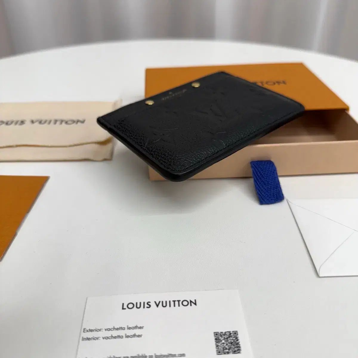  フルセット Louis Vuitton アンブラント カードウォレット ブラック 長財布 小物