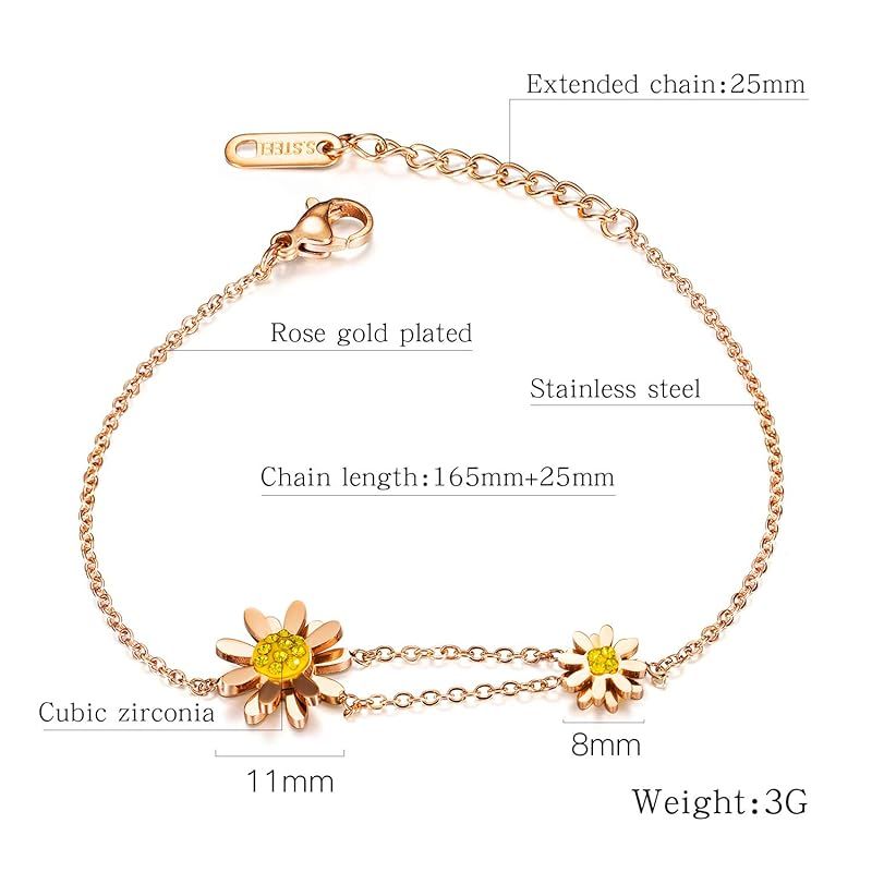 新品】 ブレスレット レディース ピンクゴールド 18K チタン かわいい