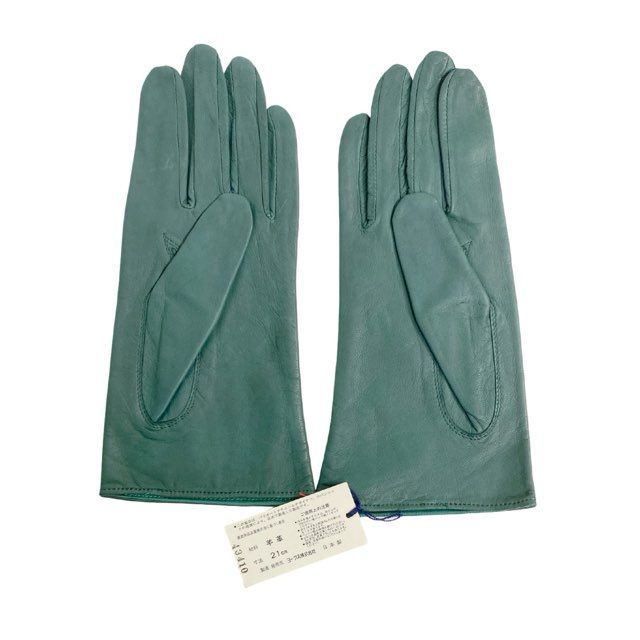 未使用 ジバンシー GIVENCHY 手袋 レザー ラムスキン グリーン 羊革