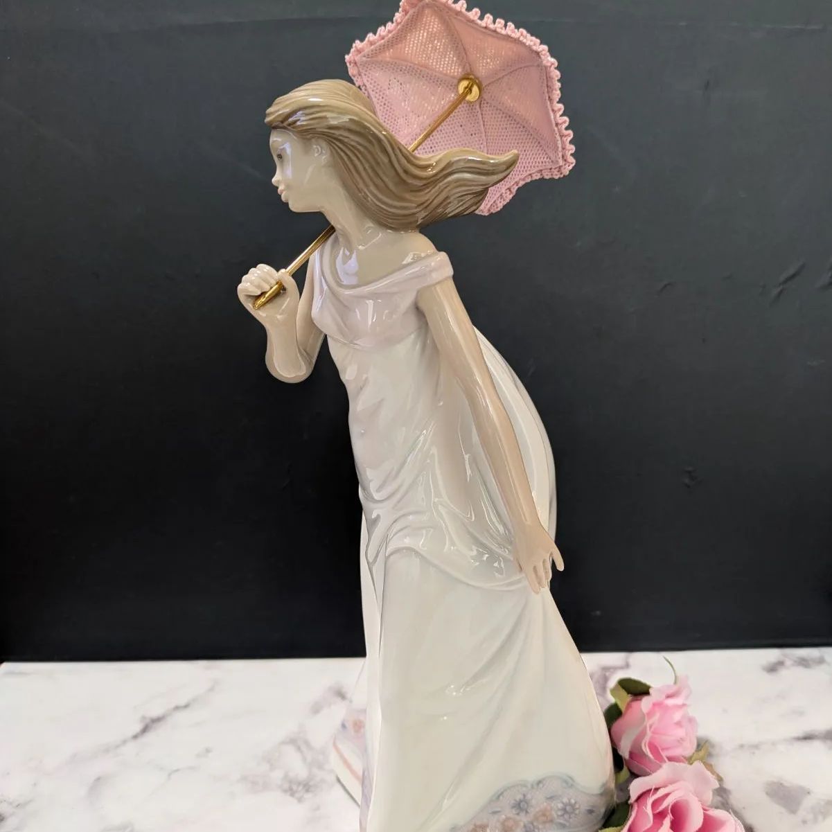 美品 リヤドロ LLADRO 春の光の中で 陶器 置物 フィギュリン 7636