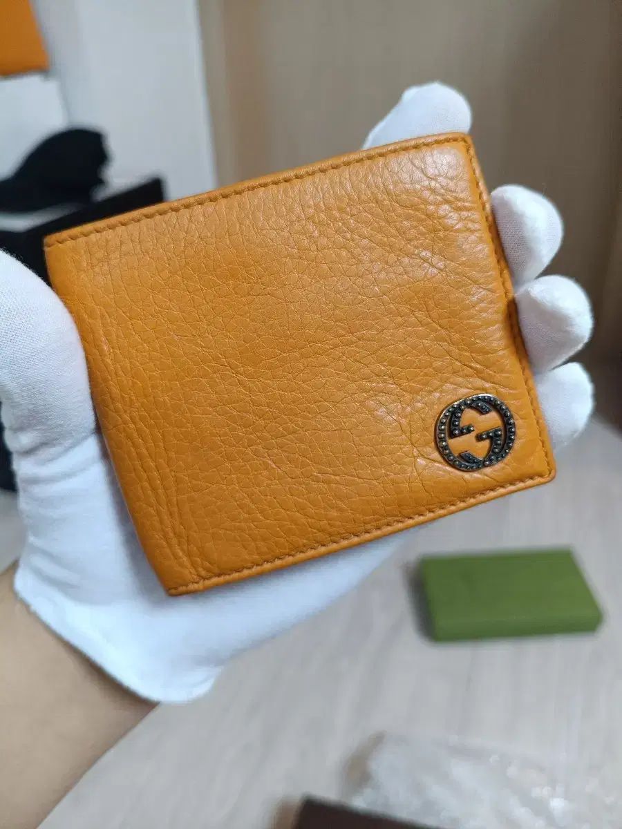 グッチ インターロッキング リングウォレット オレンジ