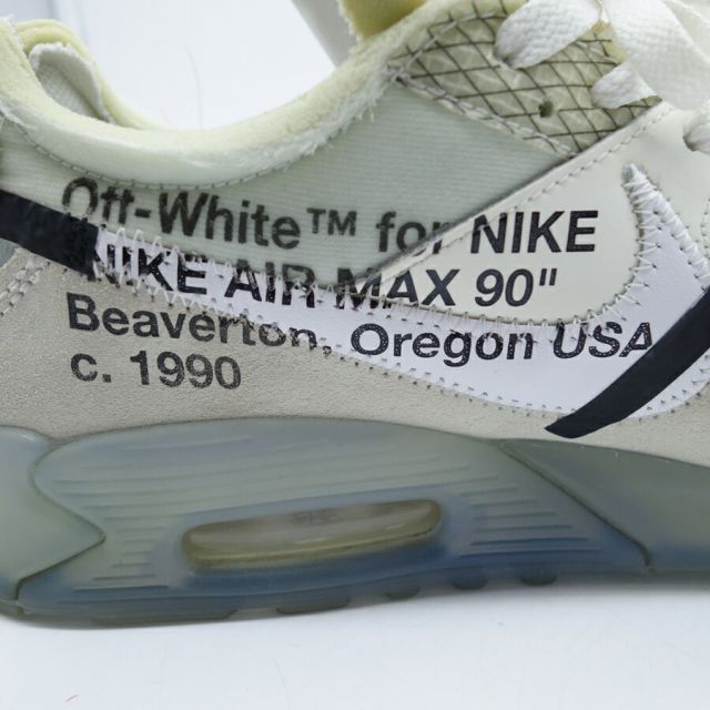  OFF WHITE 17 aw THE 10 NIKE AIR MAX 90 AA 7293 100 オフホワイト ザテン ナイキ エア マックス スニーカー スニーカー 靴