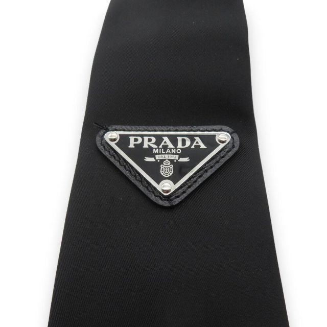 PRADA 21 ss Re-Nylon Gabardine Tie ブラック UCR 77 S 202 1 WQ 8 プラダ リナイロンガバジンネクタイ