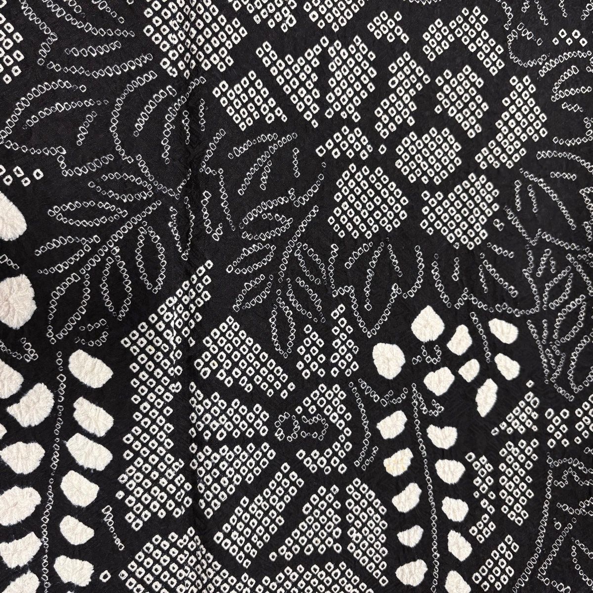  振袖 身丈163 cm 裄丈69.5 L 袷 花車 流水 総絞り 黒 正絹 振袖 着物