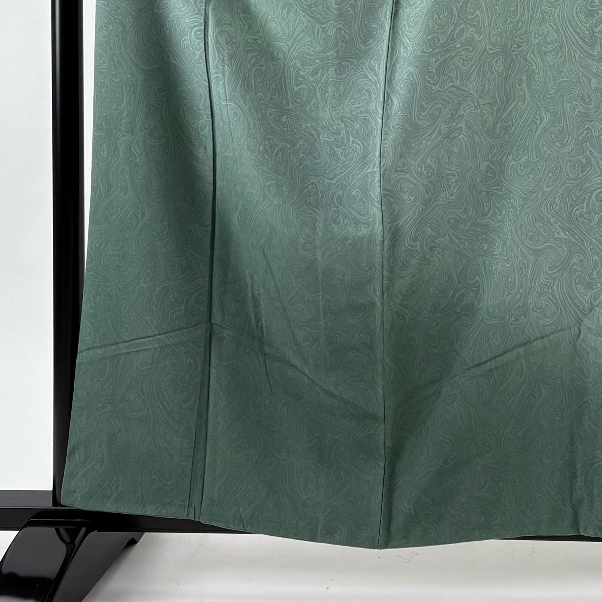 付下げ 身丈160.5 cm 裄丈64 M 袷 墨流し ぼかし 灰緑 正絹