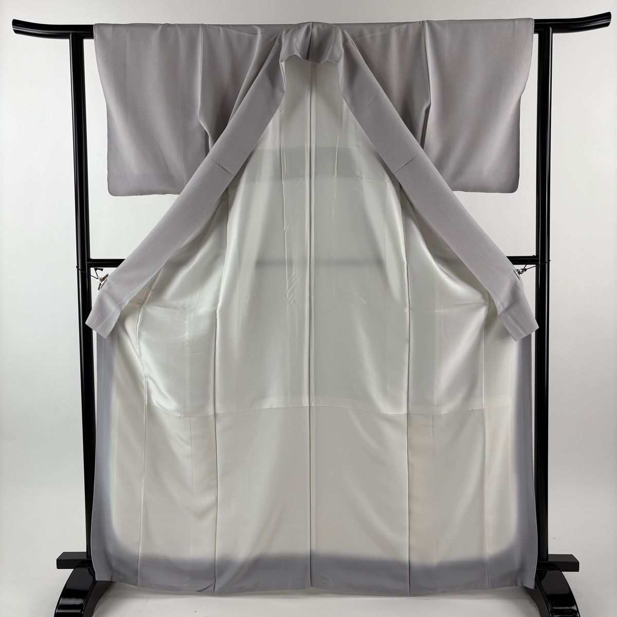  江戸小紋 身丈168.5 cm 裄丈61 S 袷 万筋 灰紫 正絹 小紋 着物