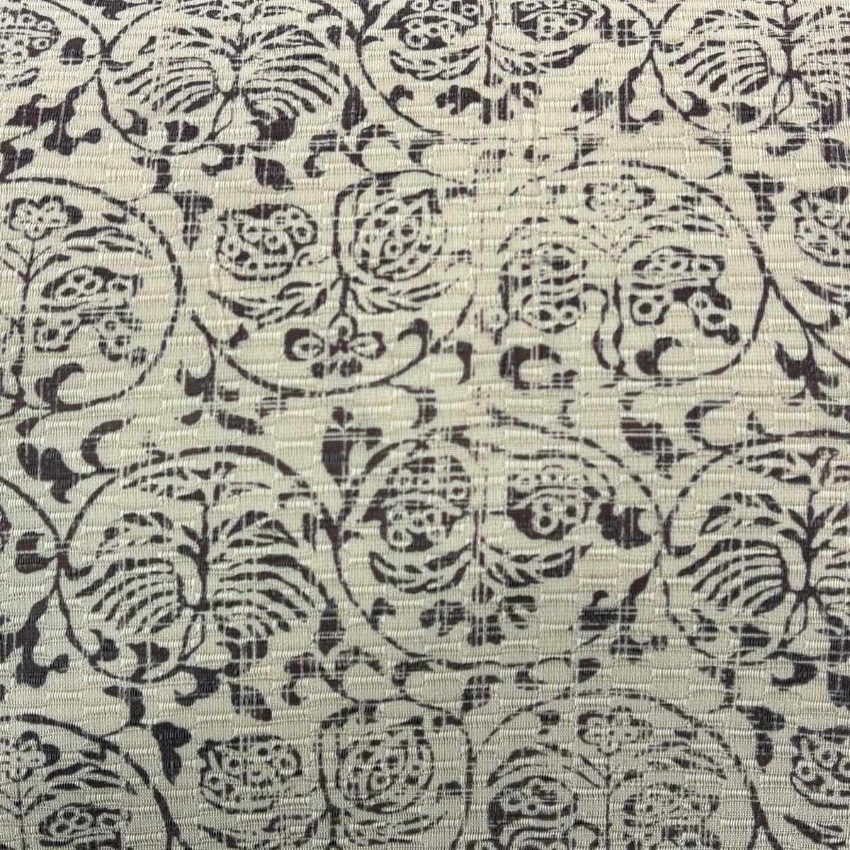 袋名古屋帯 秀品 夏帯 花唐草 ベージュ 正絹