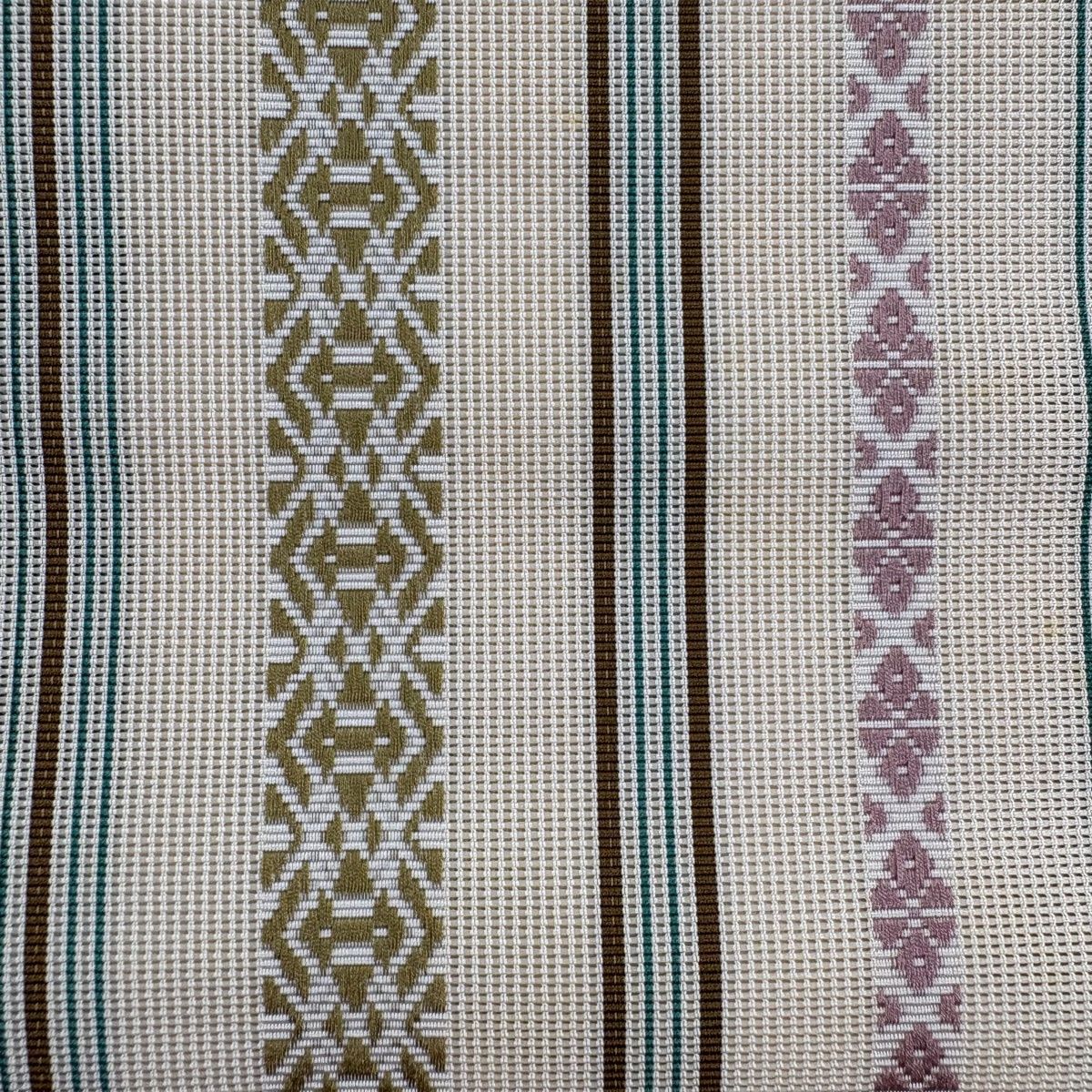 名古屋帯 秀品 夏帯 八寸名古屋帯 松葉仕立て 献上柄 クリーム 正絹