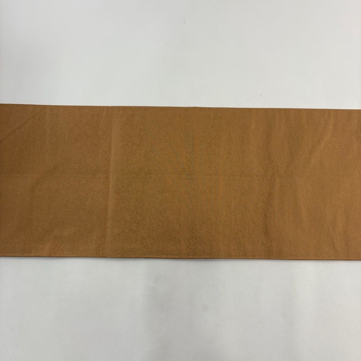  名古屋帯 秀品 花 松葉 箔 山吹茶色 正絹 名古屋帯 帯