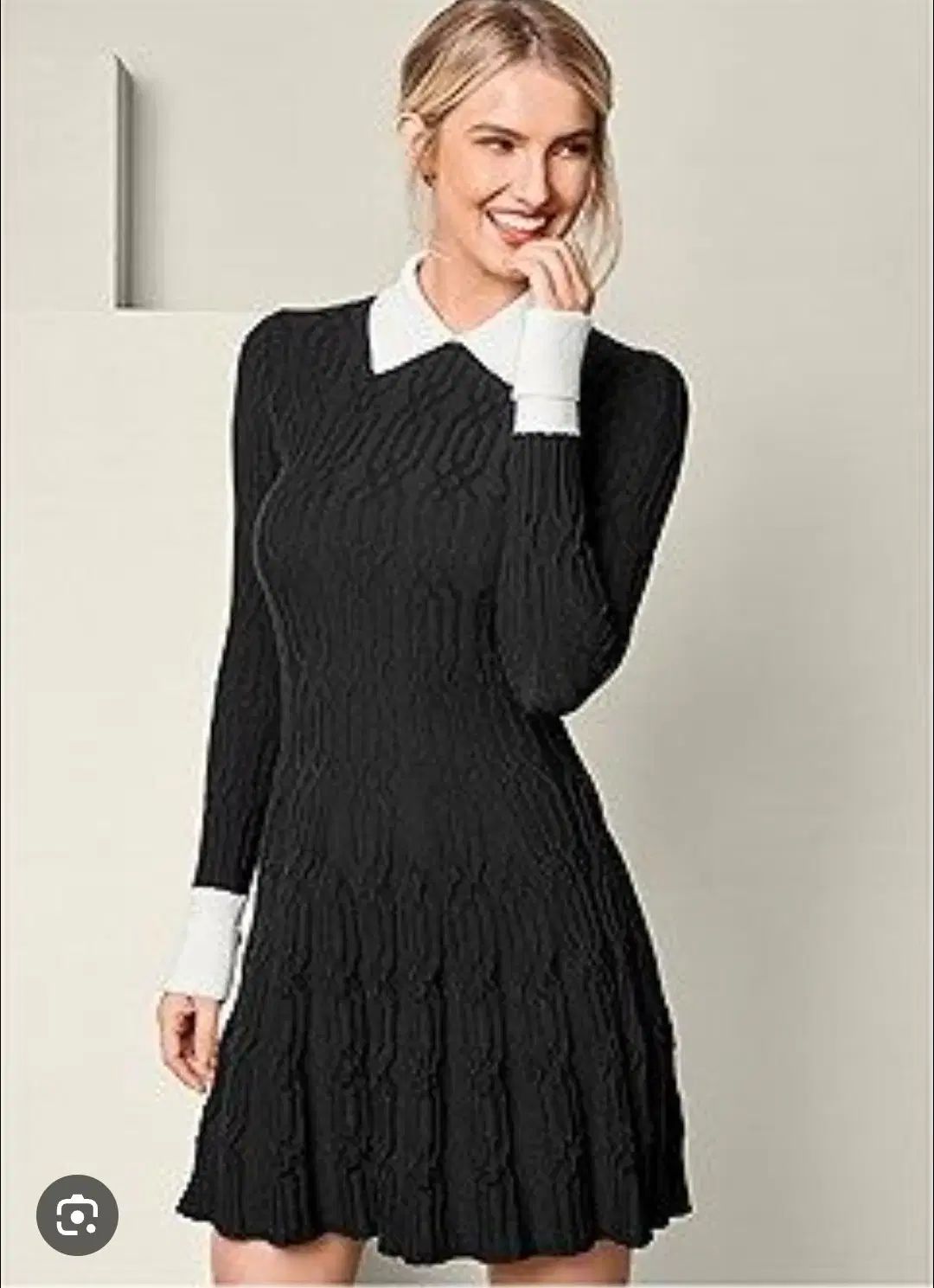 サンドロ Sandro カラ バイ ケーブル ニット ONE PIECE