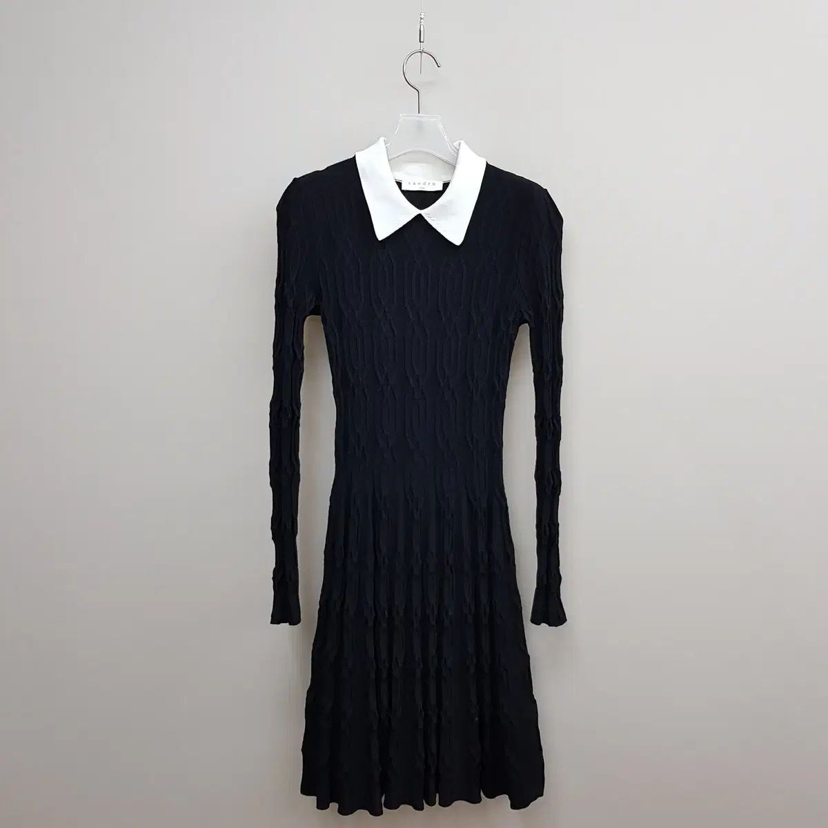 サンドロ Sandro カラ バイ ケーブル ニット ONE PIECE