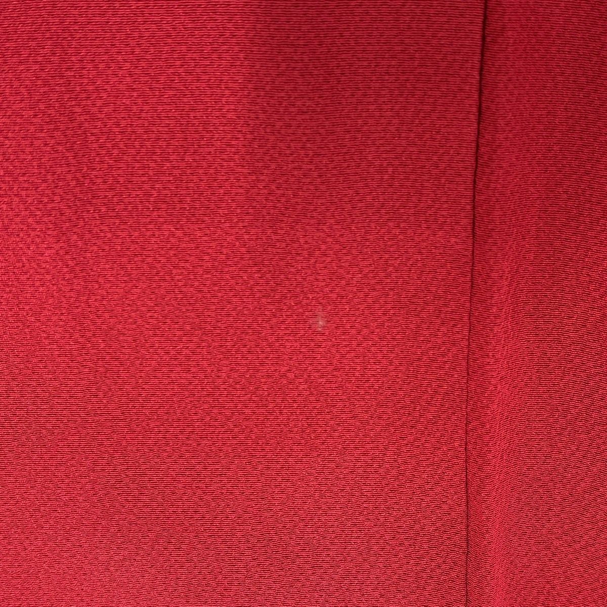  振袖 身丈159 cm 裄丈65 5 M 袷 花車 流水 刺繍 金彩 赤 正絹 秀品 振袖 着物