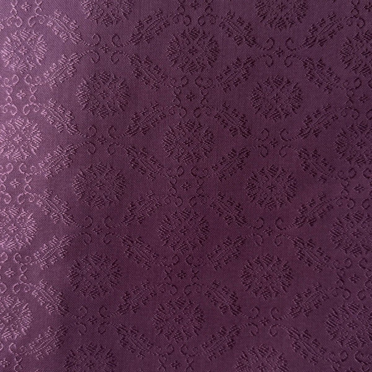  色無地 身丈158 cm 裄丈64 M 袷 工房 高蔵 落款 地紋 紫 正絹 色無地 着物