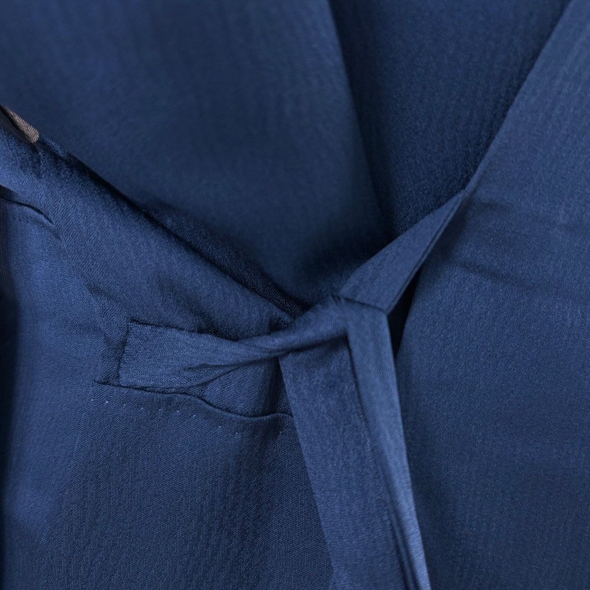  道中着 身丈127.5 cm 裄丈64 M 和装コート 着物衿 地紋 紺色 正絹 羽織 着物 浴衣