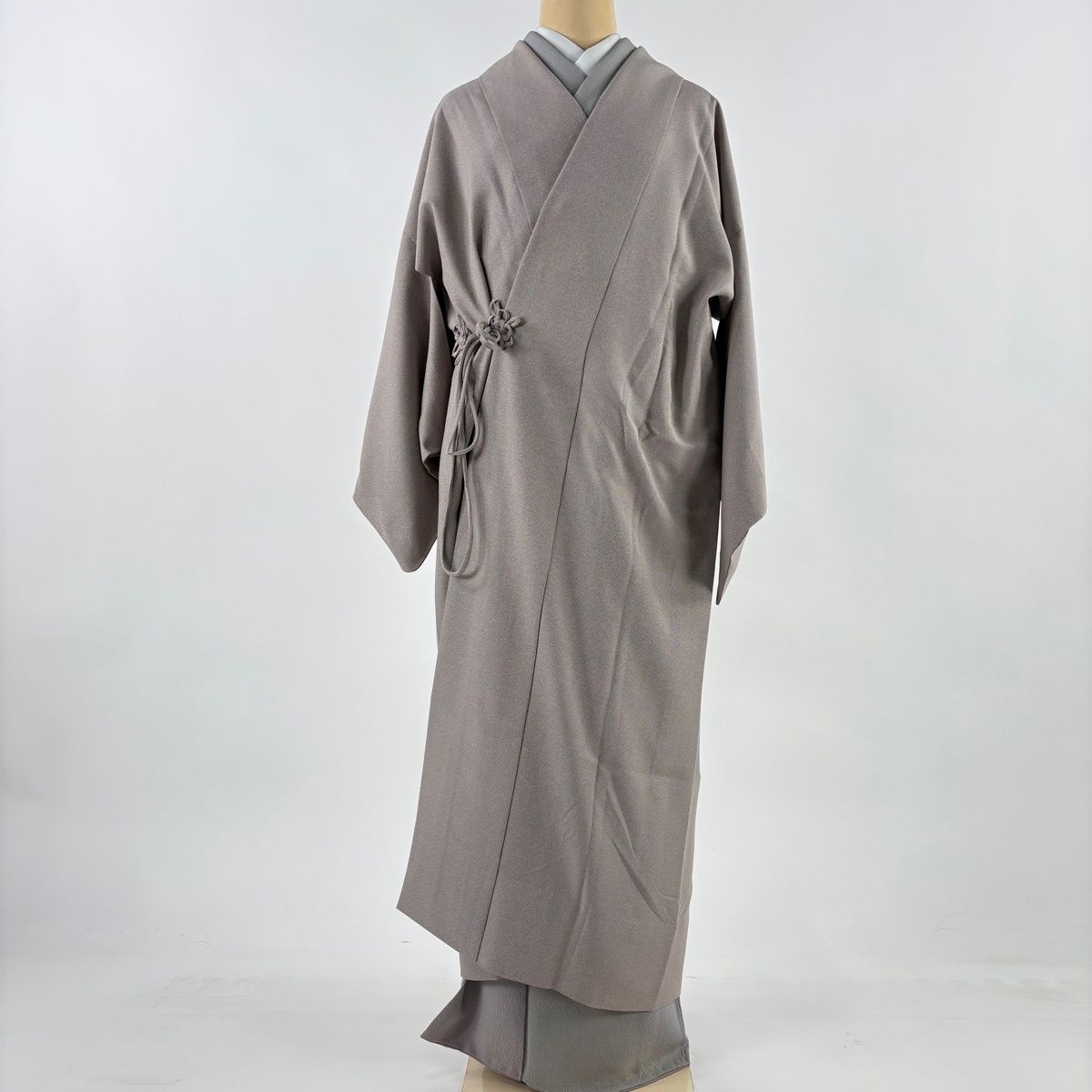 道中着 身丈126 cm 裄丈63 S 和装コート 幾何学 ぼかし 薄小豆 正絹