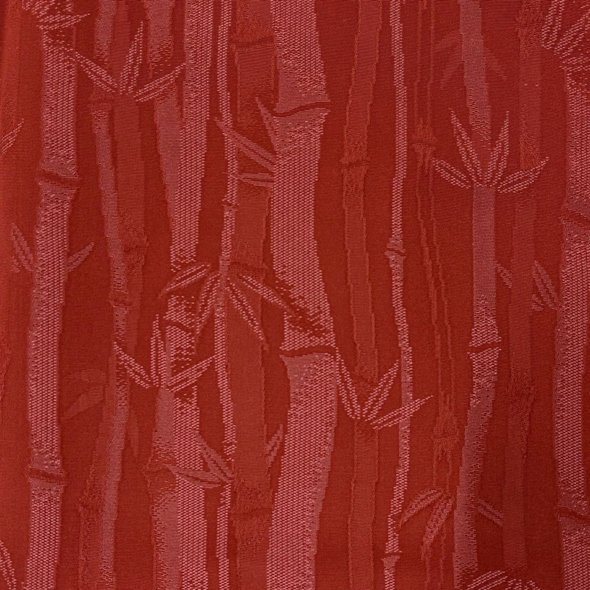  小紋 身丈151 cm 裄丈62.5 S 袷 竹 茜色 正絹 秀品 小紋 着物