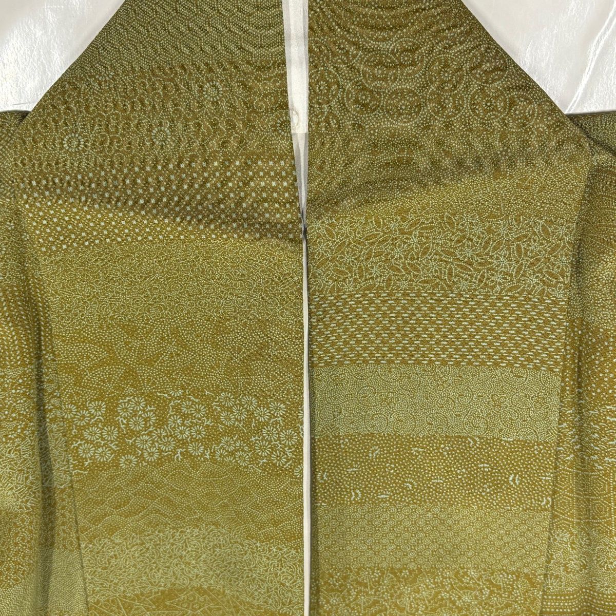 美品】 江戸小紋 身丈165cm 裄丈66.5cm M 袷 染谷梅治 落款 寄せ柄