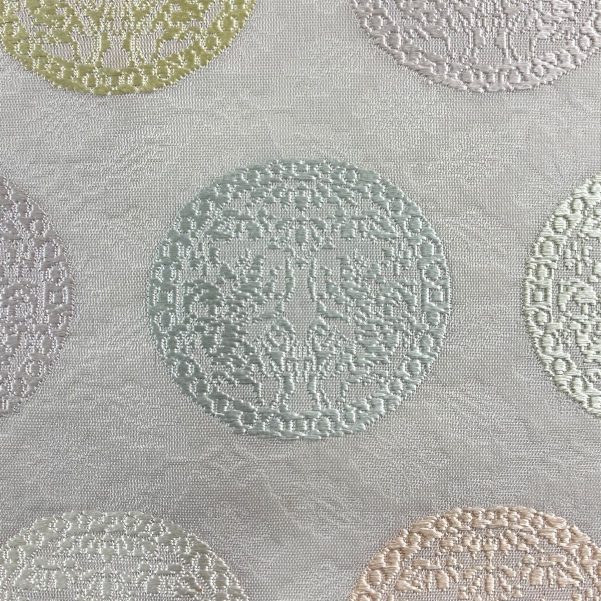 名古屋帯 関西仕立て 狩猟文 連珠文 唐織 薄小豆 正絹