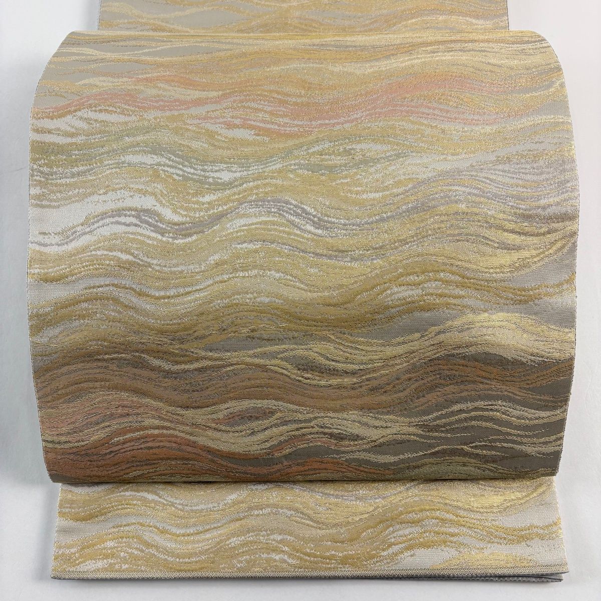 ＊将監＊袋帯 正絹 箔屋清兵衛 草木染め 五葉松 濃いグレージュ 極美品 7d055a4f54b7f9408aab63e6920dcd