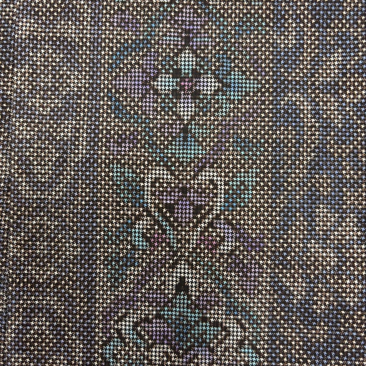  羽織 身丈82.5 cm 裄丈63.5 S 紬地 草花 縦縞 灰紫 正絹 秀品 羽織 着物 浴衣