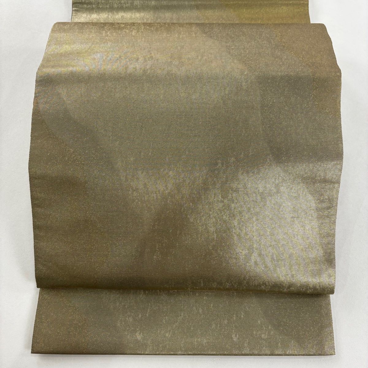 袋帯 秀品 箔屋清兵衛 落款 西陣織 引箔 幾何学 箔 金色 六通 正絹