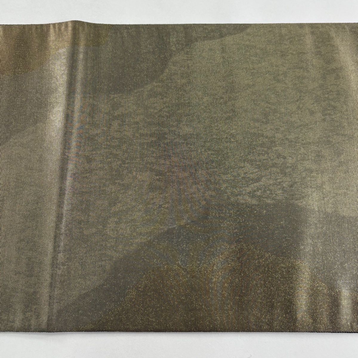  袋帯 秀品 箔屋清兵衛 落款 西陣織 引箔 幾何学 箔 金色 六通 正絹 袋帯 帯