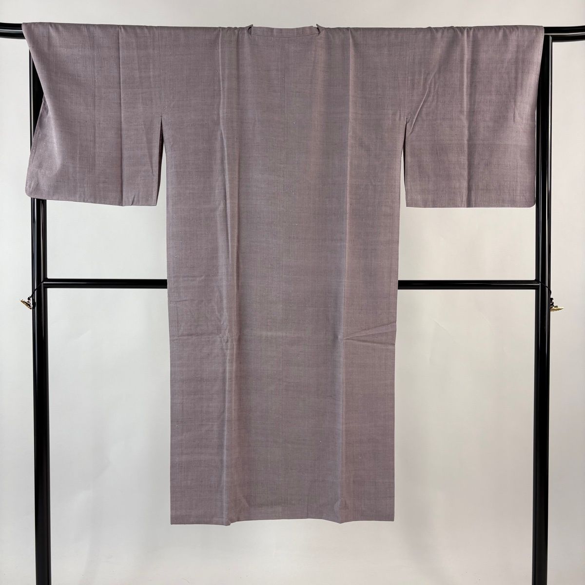 道行 身丈128 5 cm 裄丈67 M 和装コート 角衿 紬地 灰紫 正絹