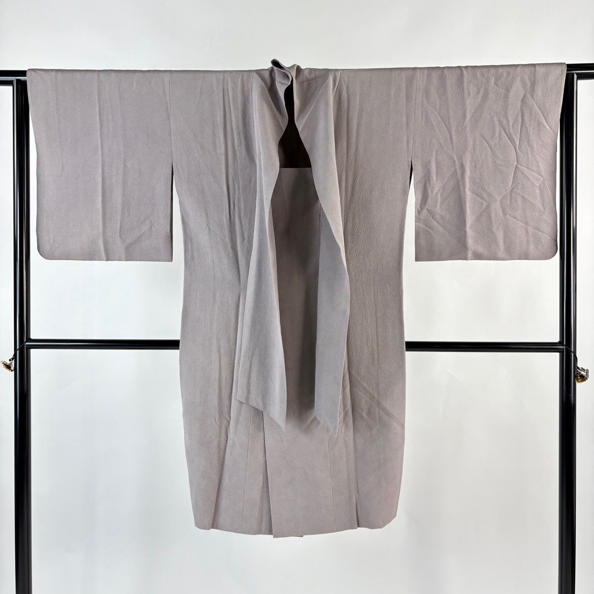  道行 身丈108 cm 裄丈64.5 M 和装コート 落款 灰紫 正絹 羽織 着物 浴衣