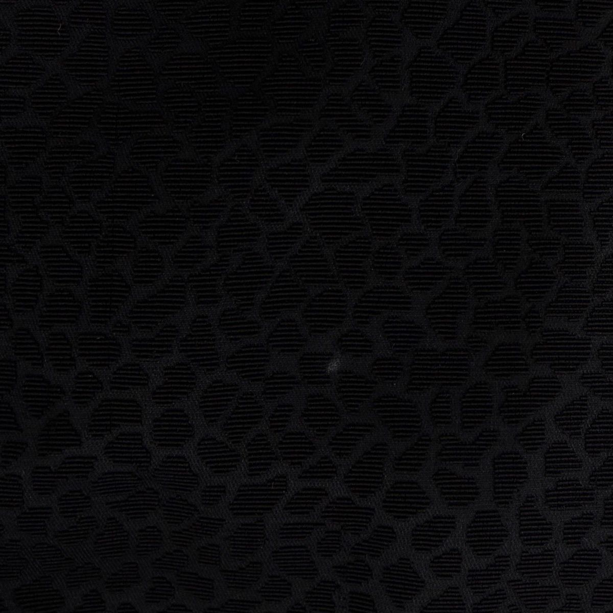  道行 身丈89.5 cm 裄丈64.5 M 和装コート 角衿 幾何学模様 黒 正絹 羽織 着物 浴衣