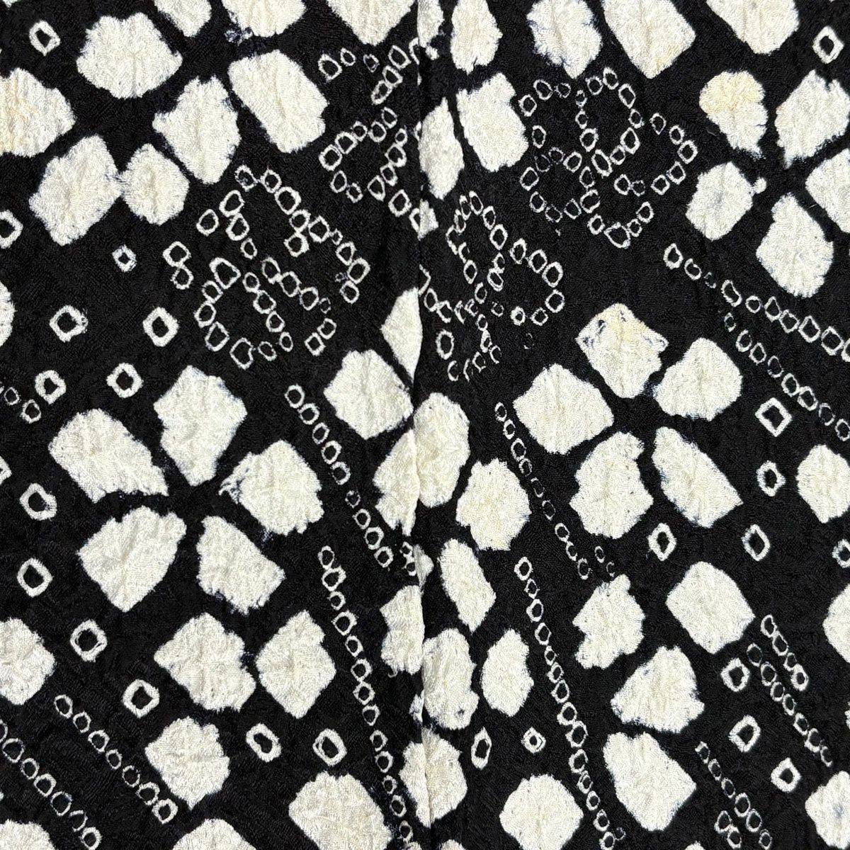 訪問着 身丈167cm 裄丈67.5cm L 袷 枝垂れ桜 総絞り 黒 正絹 名品