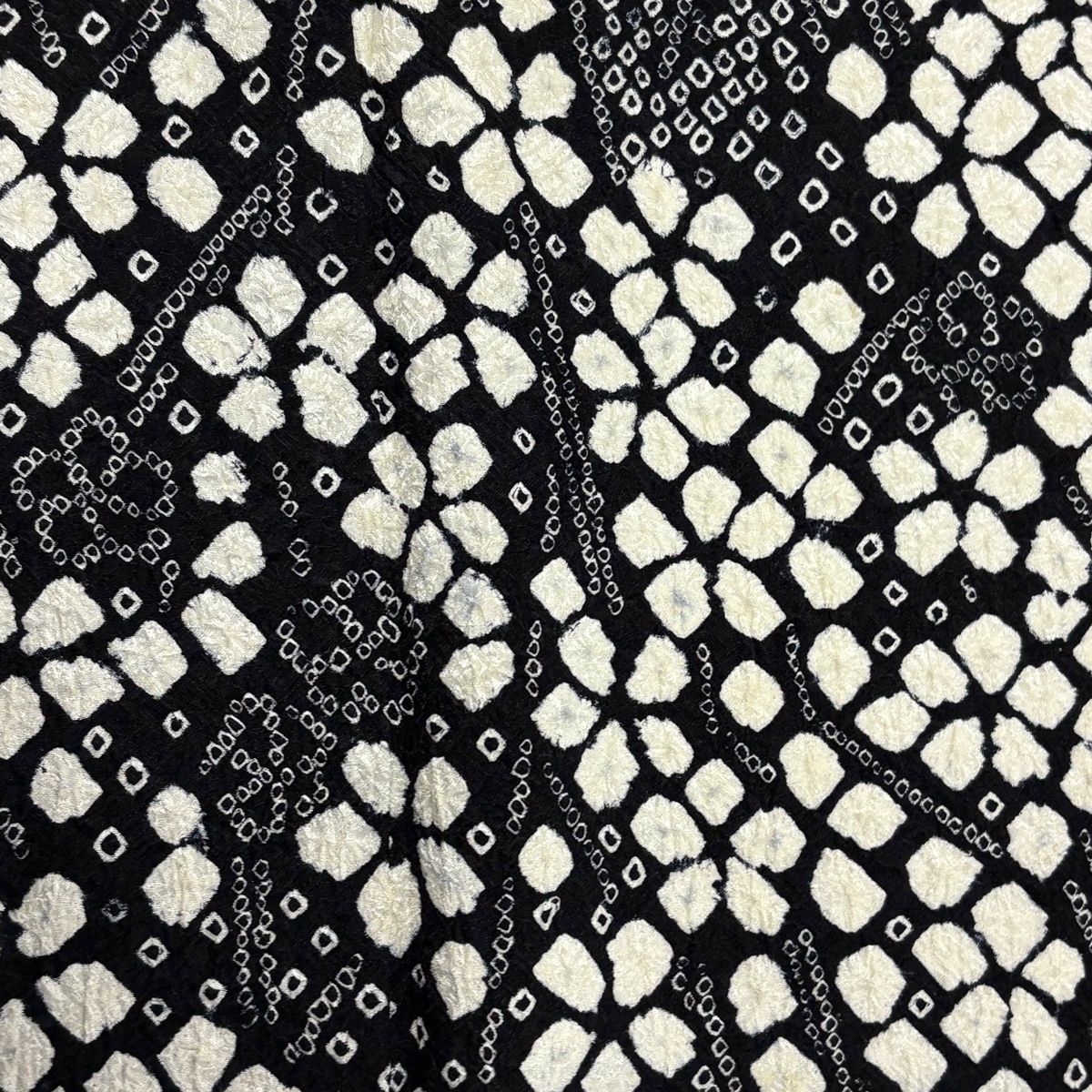  訪問着 身丈167 cm 裄丈67.5 L 袷 枝垂れ桜 総絞り 黒 正絹 訪問着 付け下げ 着物