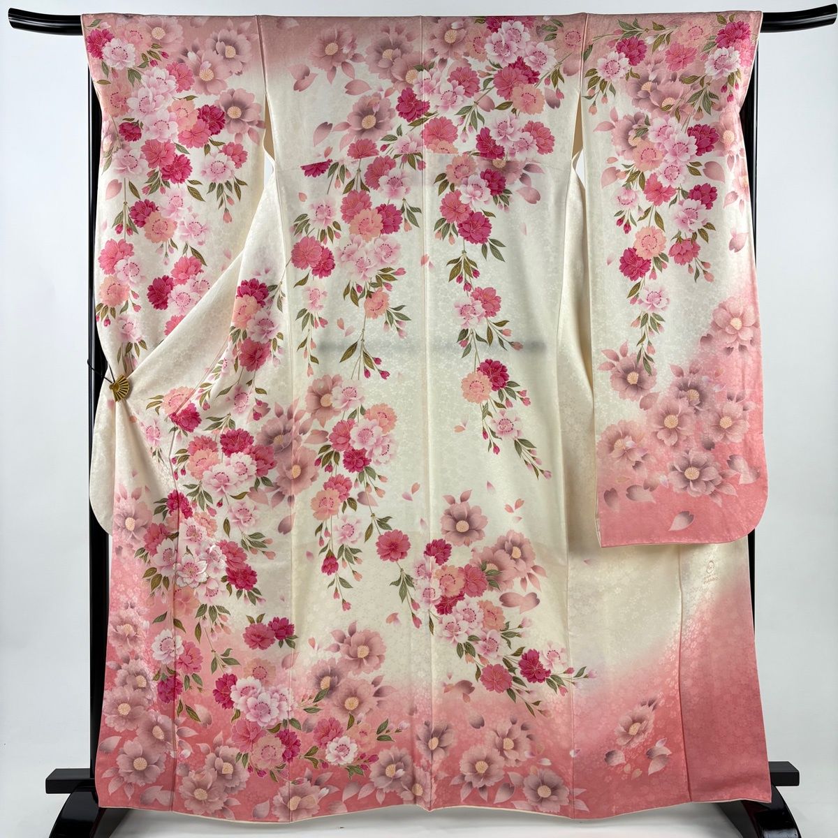 振袖 身丈165cm 裄丈67cm M 袷 hiromichi nakano 落款 桜 花びら 箔