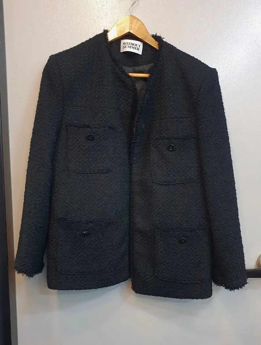 WITHOUT SUMMER ウィズアウィ12夏 ブラック ツイード ジャケット