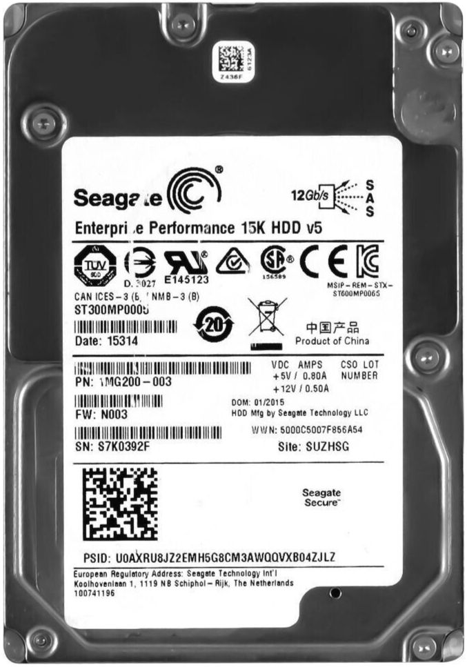 【3年保証】Hard Drive Seagate ST300MP0005 300GB 15000RPM SAS-3 12Gbps 128MB 2.5 