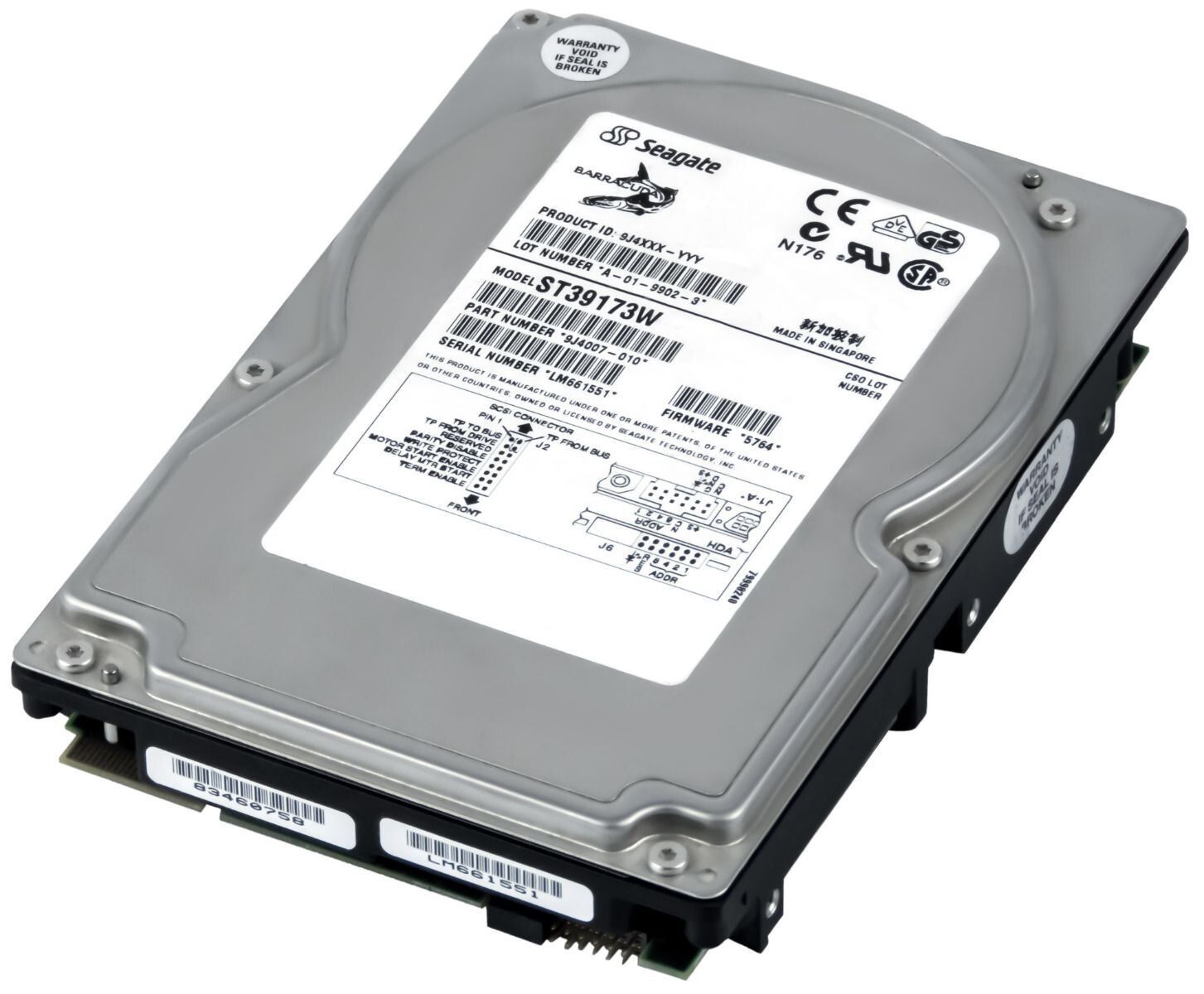 3年保証】Hard Drive Seagate Barracuda 9LP ST39173W 9.1GB 7.2K SCSI