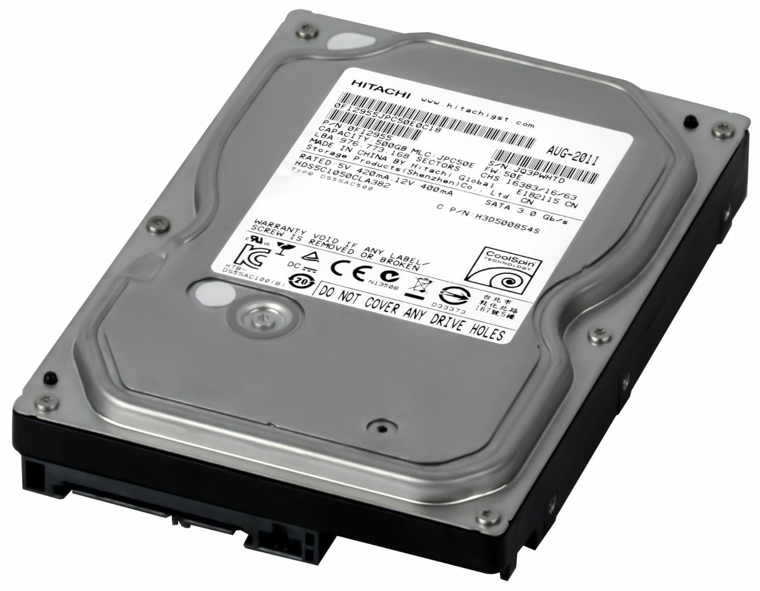 3年保証 Hard Drive HITACHI Deskstar 5 K 1 500 GB 5700 RPM SATA II