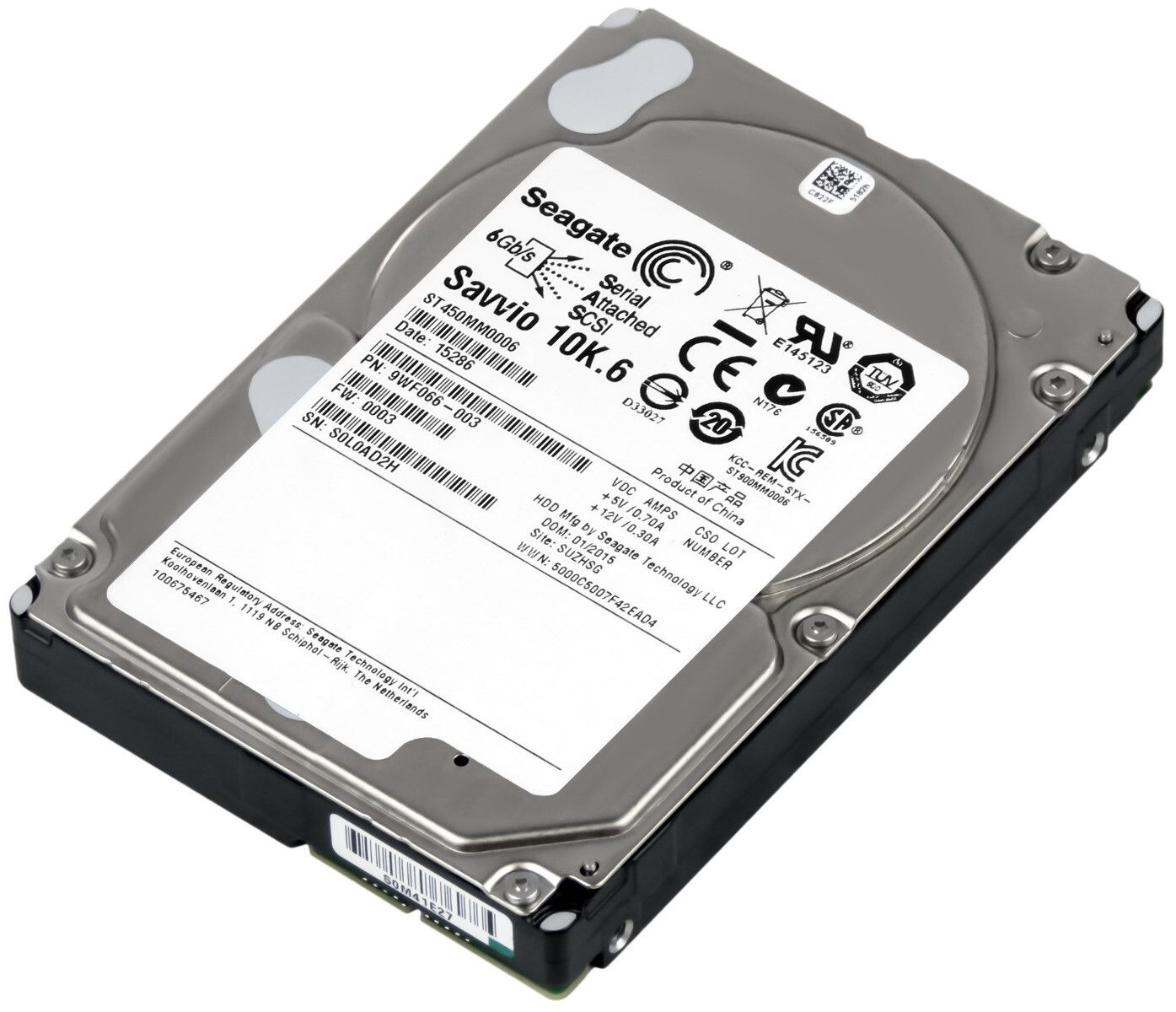 3年保証 Hard Drive Seagate Savvio 10 K 6 450 GB 64 MB SAS 2 5