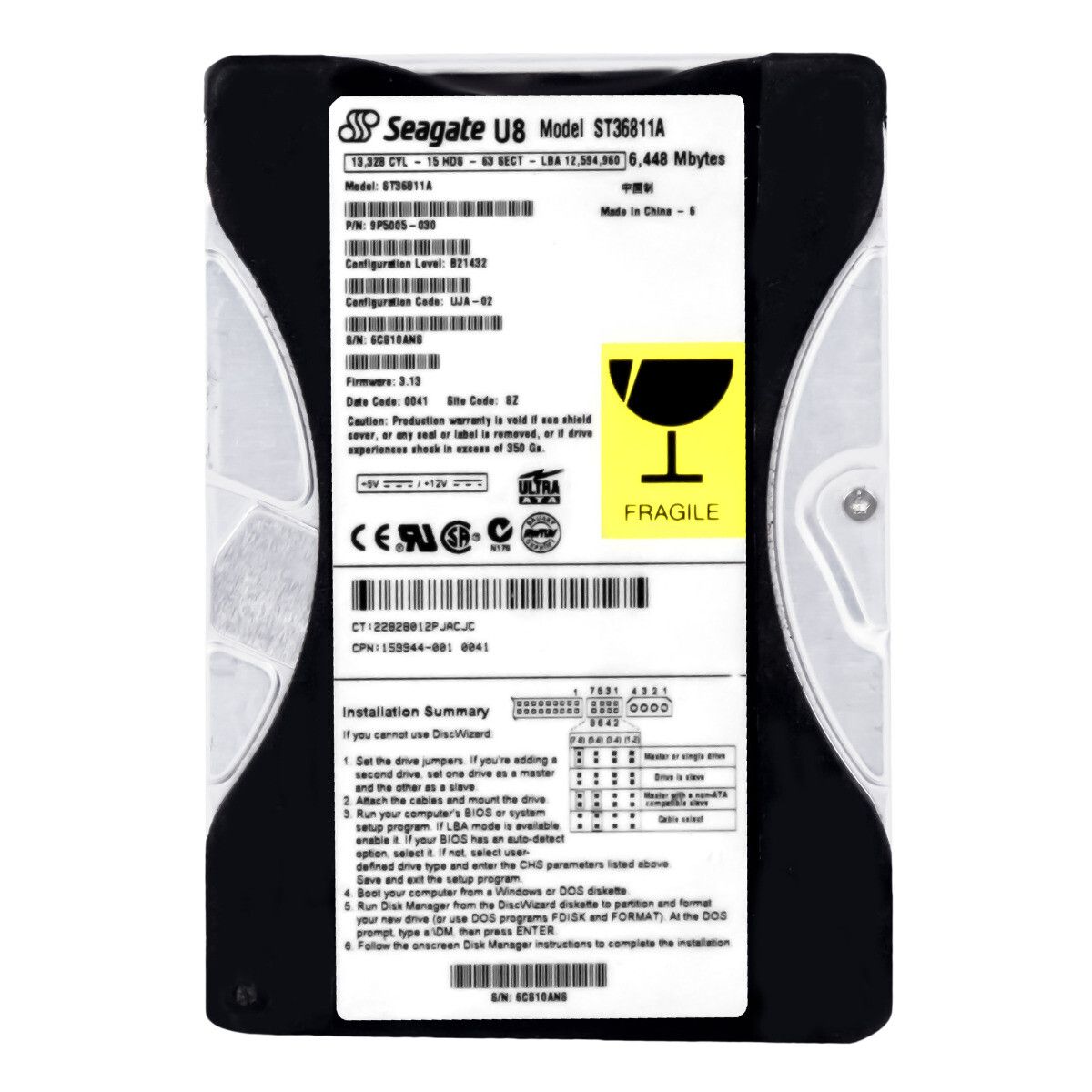 3年保証 Seagate U 8 6.4 GB 5.4 K ATA 3.5