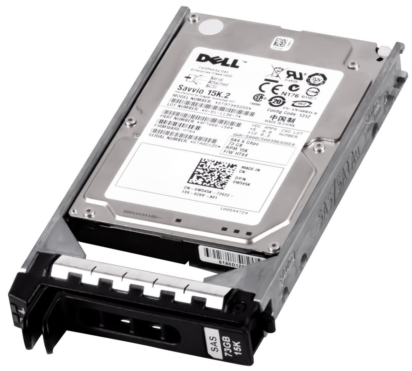 3年保証 Hard Drive Dell 0 W 345 K 73 GB 15000 U Min 16 MB SAS 2