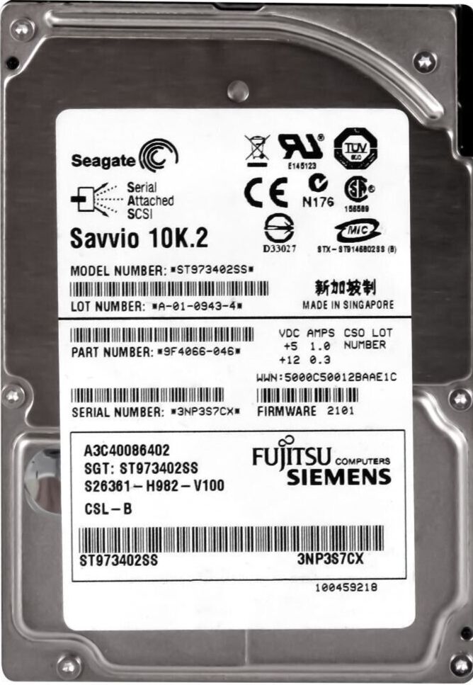 3年保証 Hard Drive Fujitsu 73 GB 16 MB SAS 2 5